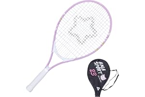 AMA SPORT - AT-BP23 - Raquette de Tennis Enfant Chat Rose - 23 Pouces (58 cm) - Forme Ergonomique - Raquette de Tennis Junior - Apprentissage Débutants - 6 à 8 Ans
