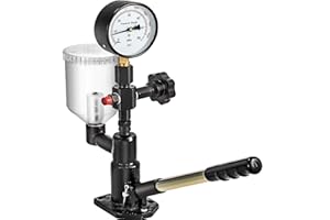 VEVOR Pompe à Tarer les Injecteurs 600 bar Testeur d'Injecteur Testeur de Buse d'Injection Diesel avec Manomètre de Pression 6190/6200/6170 pour Calibrer la Pression de Carburant