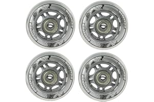 NILS EXTREME Nils Inline Skating Wheels for Leisure Skating 82A 70 mm Polyurethane – Set of 4 + 8x ABEC7 Bearings Nils