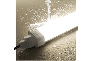 Tobeter Néon Tube LED Lampe 18W 1800LM 60 CM Linkable Luminaire Plafonnier LED, Blanc Neutre 4000K IP65 Réglette LED Pour Garage, Bureau, Cave, Atelier, Salon, Cuisine, Hôpital, Entrepôt