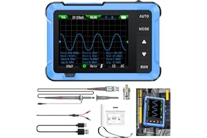 DEWIN Oscilloskop, DSO510 2-i-1 bärbart Oscilloskop/Signalgenerator 2,8 tum TFT 10 MHz bandbredd, provtagningsfrekvens på 48