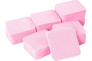 Qufiiry 300 Piezas Toallitas Sin Pelusa para Uñas, Toallitas Celulosa para Uñas, Almohadillas para Limpiar Uñas, Celulosa para Uñas, Limpieza de Uña para Esmalte de Uñas Cara Ojos Labios(Rosado)