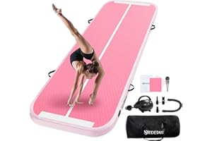 URBANLUXE Tapis de Gymnastique Air Tumble Track, Tapis de Gymnastique Gonflable pour Tumbling 6,6ft 10ft 13ft 16ft 20ft/10cm Air Tumble Track, Pour Usage Familial/Yoga/Eau/Danse
