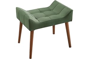 Atahome Dressing Table Stool Vanity Stool - Elegant and Comfortable Padded Makeup Dressing Table Chair for Bedroom Petunia (Green)