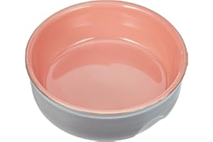 Nobby Keramik-Napf Feed, grau/lachsfarben, 13 x 5 cm, für Hunde, 1 Stück