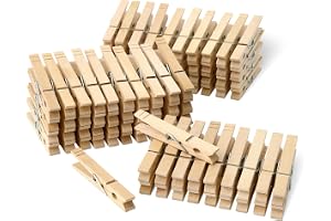 Amazon Basics klädnypor i trä med fjäder, 100-pack