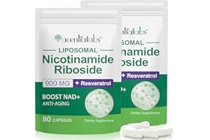 WEIWEILA Nad+ NahrungsergäNzung UnterstüTzt Anti-Aging Und Verbessert Die ImmunitäT, 900 Mg Nad+ Resveratrol-NahrungsergäNzung, Nad+ NahrungsergäNzung FüR Zellreparatur, Gesundes Altern, 160 Nad Softgels