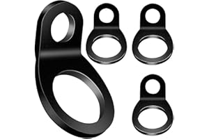 Greluma 4 Piezas Anclajes de Amarre, Anillo de Amarre de Anclaje con Junta tórica de Color Negro para Montaje en Garaje, Taller, camión, Remolque, Carrito de Golf