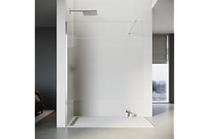 SONNI 1200 x 2000 mm Walk in kabina prysznicowa częściowo satynowana ścianka prysznicowa 8 mm ESG Nano szkło