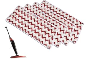 ZYXM Ganekihedy Lot de 4 Housses de Rechange pour Nettoyeur Vapeur Steam XXL Power Pad - Lavable en Rouge