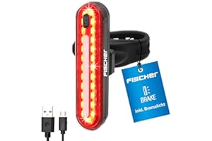 FISCHER Fahrrad Feu arrière de vélo LED à Batterie Noir