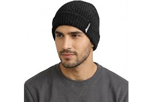 Boldfit Beanie Cap for Men Woolen Winter Cap for Men Woolen Cap for Women in Winter for Thermal Wear Stylish Soft Winter Caps for Boys & Girls for Warm Wear Head Winter Cap Woollen Garam Topaa Black