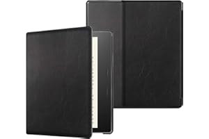 CASEBOT Pokrowiec kompatybilny z Kindle Oasis 10. generacji (model 2019) i 9. generacji (model 2017) - cienki, lekki pokrowiec ochronny z funkcją automatycznego usypiania/budzenia, czarny