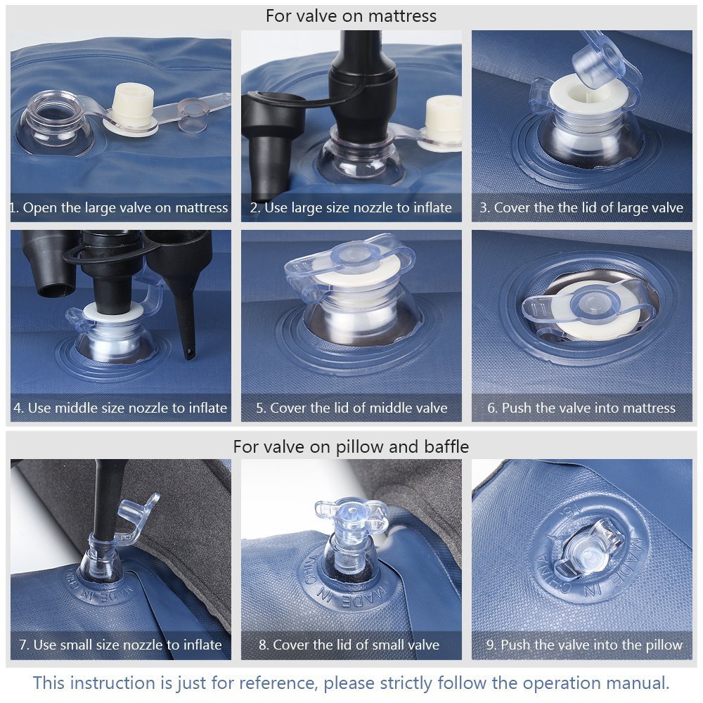 Egab car Bed Inflatable Mattress air Bed Travel Camping with 2 Air Pillows and Pump car accesories - Image 8