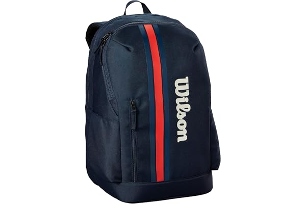 Wilson Team, Sac à Dos, Design Respirant avec Fermeture Eclair Sécurisée, Pochette Matelassée et de Bretelles Personnalisables
