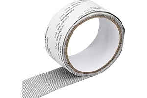 CAPRICIOUS Nastro per Riparare Zanzariere Schermi di Finestre, Adesivi per Zanzariera, Nastro Adesivo in Fibra di Vetro per Finestre Insetto, Adesivo Forte con Porte Anti-Zanzara(2 m x 5 cm, Nero)