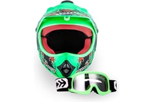 ‎ARMOR HELMETS ARMOR HELMETS® AKC-49 Set „Limited Green“ · Kinder Cross-Helm · Motorrad-Helm MX Cross-Helm MTB BMX Cross-Bike Downhill Off-Road Enduro-Helm Sport · DOT Schnellverschluss Tasche M (55-56cm)
