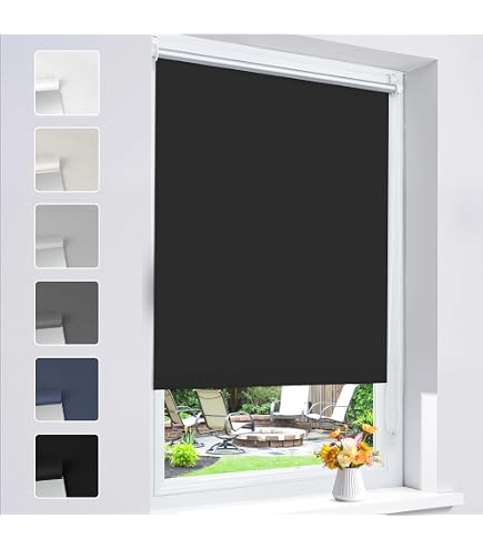 Casa Pura - Store Enrouleur Tamisant Sans Perçage 120x150cm - Rideau Thermique Occultant Pour Cuisine, Chambre, Salon - Rouge - 6