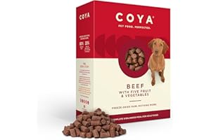 COYA Freeze-Dried Raw Dog Food, Beef (750g) Hypoallergenic & Grain Free, Made With 80% Meat & 20% Fruit & Vegetables | Complete Dog Food In A Easy Freeze-Dried Solution, Raw Without The Chore