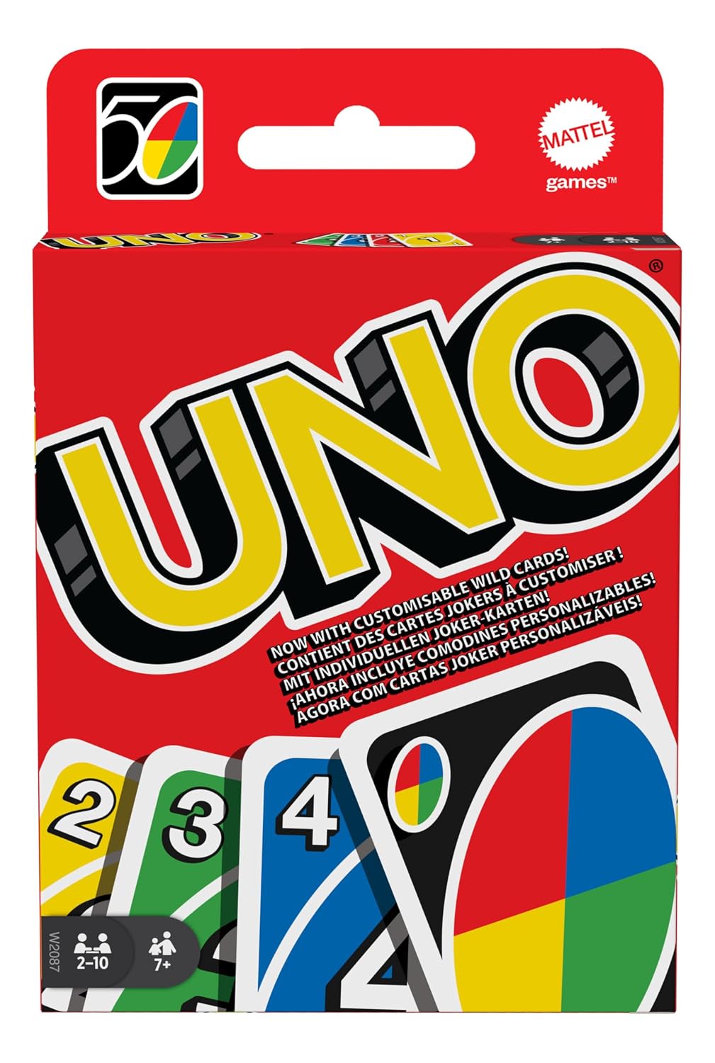 Mattel Games W2087 - UNO kaartspel en bordspel, geschikt voor 2 - 10 spelers, kaartspel en bordspel vanaf 7 jaar.