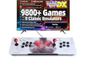 ARGAME Pandora's Box Home Arcade Game Machine 9800 Retro Game Machine, Support up to 4 people, Accurate Search Games, save Game Progress Function, can be Connected to the TV or Projector for Arcade Games