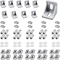Eckwinkel 3030 Eckverbinder 10 x Winkel aus Aluminium für Aluprofil/Aluformrohre(Silber)