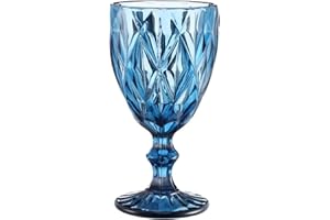 COFI 1453 6 Pièces Set en Verre Verres A Vin Verres en Bleu Verres à Eau
