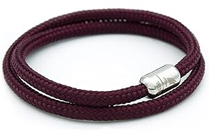WIND PASSION - Bracciale Uomo Corda, Sportivo, Surfer, Marinaio, Lifestyle con Corda Nautica | Bracciale Corda Uomo e Donna | Bracciale Idea Regalo Uomo e Donna | Bracciale mare con Chiusura Magnetica