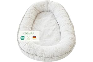 Cosmira® Babynest für Neugeborene – Babynestchen aus 100% Baumwolle, Oeko-TEX Zertifiziert – Sicher & geborgen schlafen – Waschbares, weiches & atmungsaktives Nestchen für Bett, Sofa & Reisen
