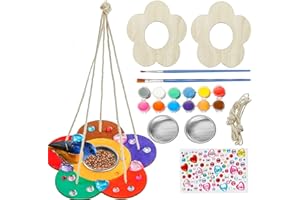 Casetta per Uccelli da colorare Casetta Uccelli in Legno Sonwaha Realizzato in Legno Naturale, Non trattato Casetta per Gli Uccelli da Appendere in Giardino Balcone Mangiatoia per Uccellini da Esterno