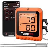 ThermoPro TP920 &Ccedil;ift Problu Şarjlı Bluetooth Gıda Termometresi, 150m Menzilli Telefon Kontroll&uuml; Barbek&uuml; ve Fırın Isı &Ouml;l&ccedil;er