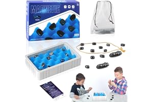 BINGGUNYO Scacchi Magnetici Pietre, Magnetic Chess Game, Gioco da Tavolo Scacchi Magnetici, Magnetic Effect Chess Set Battle Chess, Gioco Scacchi Combattimento per Riunioni di Famiglia e Viaggi