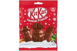 Kit Kat Festive Friends Mini Figuritas de Chocolate con Oblea Crujiente, 65 g