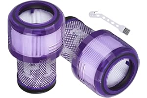 Fictezlove 2 Sztuk Filtr dla Dyson V12 Detect Slim Absolute Extra/Total Clean/Fluffy Odkurzacz, Zmywalny filtr wymiany dla Dyson # 971517-01