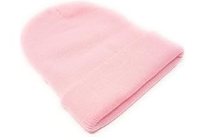 WSUK Beanie Hat Mens Ladies Womens Unisex Slouch Winter Woolly Turn Up Knitted Neon