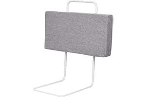 ‎SWANEW SWANEW 1X Bettgitter für Kinder 60 * 28cm, Baby Bettschutzgitter 5-Loch Höhenverstellbar, Weich Rausfallschutz Bett, Kinderbettgitter für Familienbett und Kinderbett, Grau