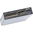 Akasa Internal Card Reader | 3.5" PC Bay | 6-port Media Card Reader | SuperSpeed USB3.0 | MicroSD | M2 | CF | SDHC | AK-ICR-0