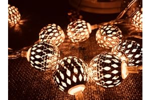 BabyIn LEDs Christmas Moroccan Fairy Lights Festival Ambiance Lighting for Bedroom Living,Wedding,Christmas,Party,Home(2 M 20 LED)