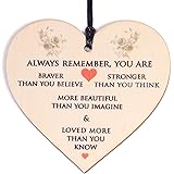 HONZEE Gifts for Women,Her Birthday Gift You Are Braver Stronger Smarter & Beautiful Inspirational Gifts for Friend Sister Da