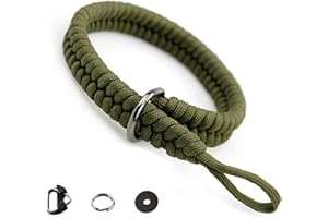 Dreamark Camara Correa de Muñeca, Correa de Mano para Cámararéflex digital de paracord 550 Antideslizante, Ajustable Correa de Mano de Nailon para Cámaras, Binoculares y Videocámaras(Verde)