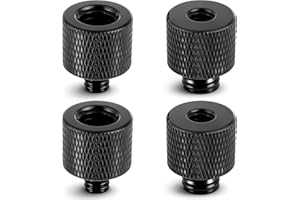 Alrhso 4 Pcs Camera Screw Adapters 1/4" Male to 3/8" Female and 3/8" Male to 1/4" Female Thread Screw Adapter Tripod Adapter for Monitor, Tripod, Camera, Microphone Stand