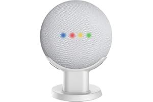 Cozycase Supporto per Google Home Mini, Nest Mini - Table & Desk Stand, migliora la visibilità e l'aspetto sonoro, cassetta di sicurezza compatta in cucina, bagno e camera da letto (Bianco)