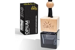 Black Opium Car Air Freshener for Women | Strong Car Perfume Air Freshener with Odour Eliminating Technology | Long Lasting Car Air Freshener by Sway Fragrance