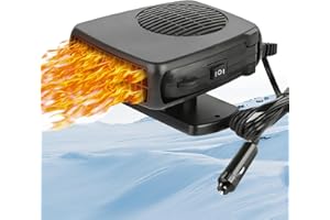 Showvigor 12V Portable Car Heater, Car Heater Defroster With 2 in 1 Heating/Cooling, Anti-Fog Plug in Cigarette Lighter for Car Defroster Windshield Fast Defogge, Suitable for Cars and SUV