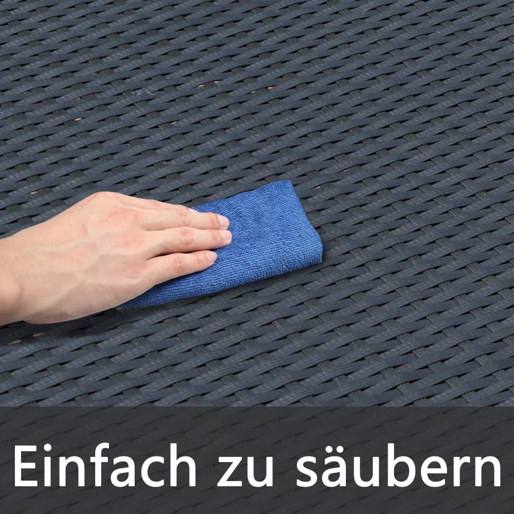 Froadp Auflagenbox Wasserdicht Kissenbox Gartenbox Polyrattan 360L verstärktem Deckel und Gasdruckfedern – Bild 7