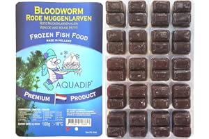 AQUADIP 3 x Small Bloodworms - Frozen Fish Foods - 100g Blisters