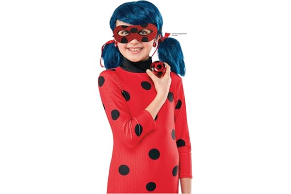 Rubies - Miraculous Officiel - Kit Accesoires Ladybug Enfant avec Loup Pailleté + Yo-Yo + des Boucles d'oreilles à Clip. Idée Cadeau Carnaval, ou Anniversaire Ladybug