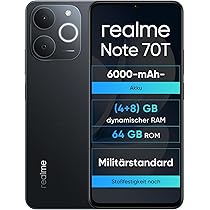 realme Note 70T 4 + 64 GB Smartphone, Display Eye Comfort 6