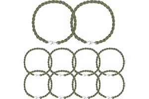Fzcyuoo 10 pcs Trouser Twists Military Elastic Boot Straps, Army Twisties Military Straps with Metal Hook Trouser Twists Military Boot Straps For Pants Men And Women Outdoor Hiking Military