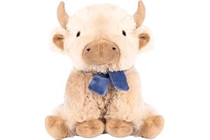 Fuzzl Bonnie Hochlandkuh Plüsch-Hundespielzeug Blau